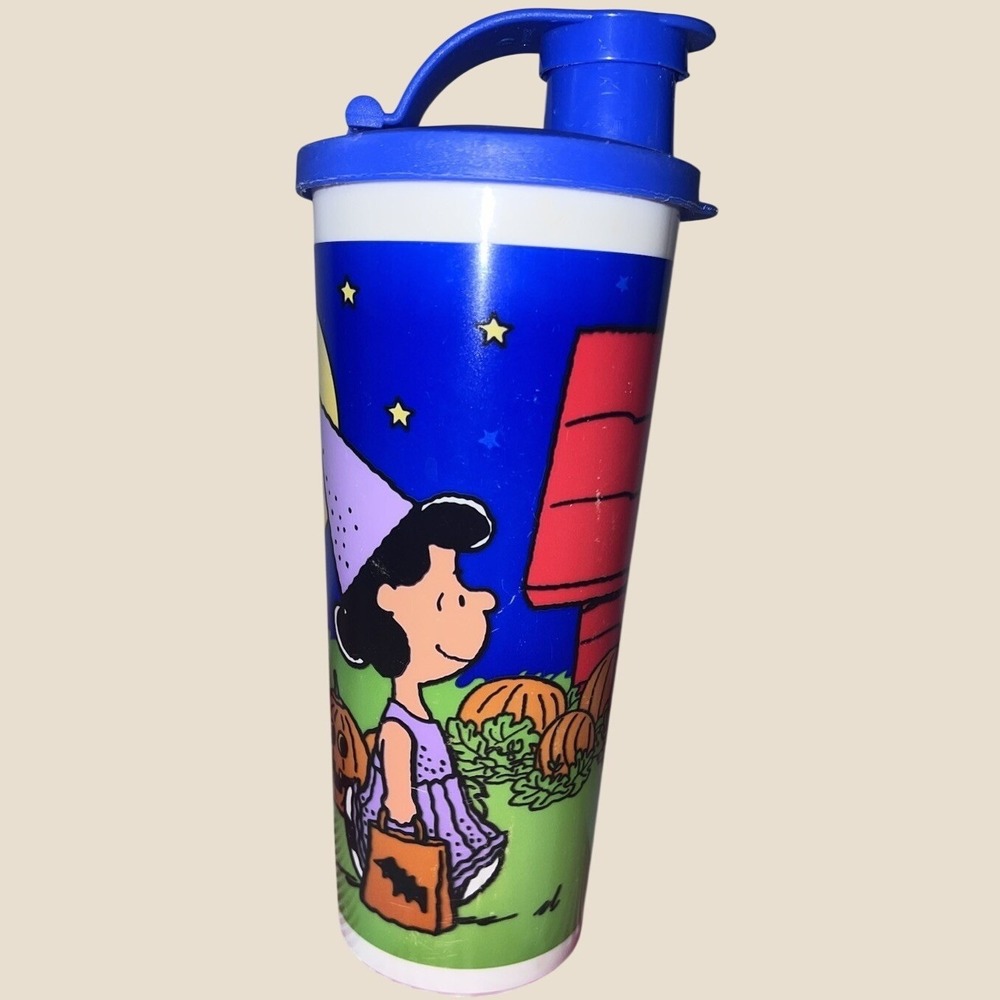 Tupperware Peanuts Tumbler Halloween It's The great pumpkin Charlie Brown Lucy